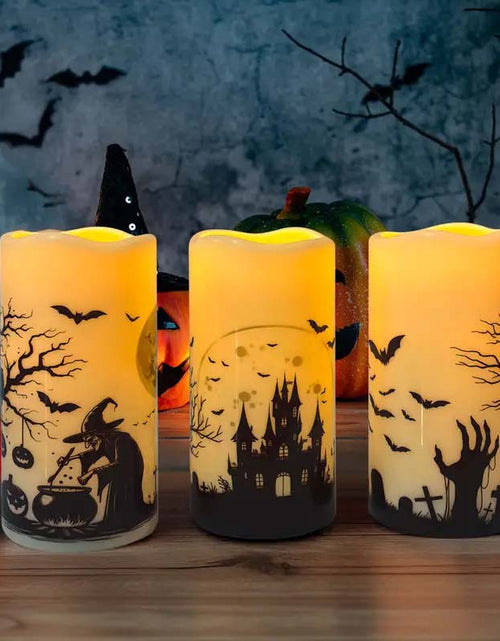 Load image into Gallery viewer, 6-Piece Halloween LED Candles Set with Decorations
