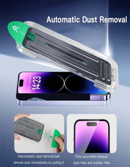 Load image into Gallery viewer, iPhone Anti-Spy Tempered Glass with Auto Dust Removal - Protect Your Privacy with Crystal Clear Display Zydropshipping
