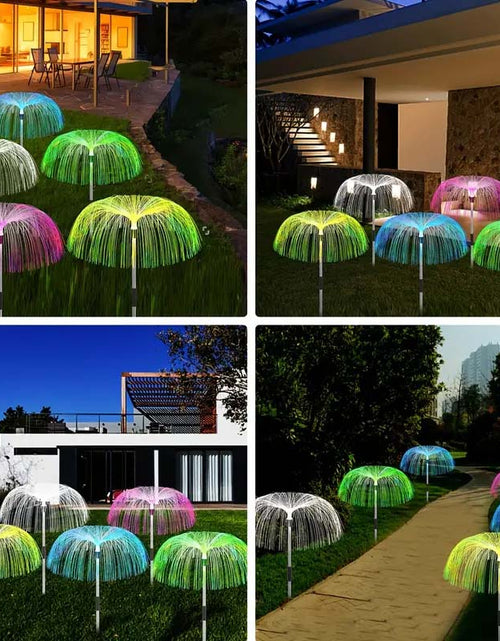 Load image into Gallery viewer, 6pcs Solar-Powered Jellyfish Christmas Lights - 7-Color Changing &amp; Waterproof
