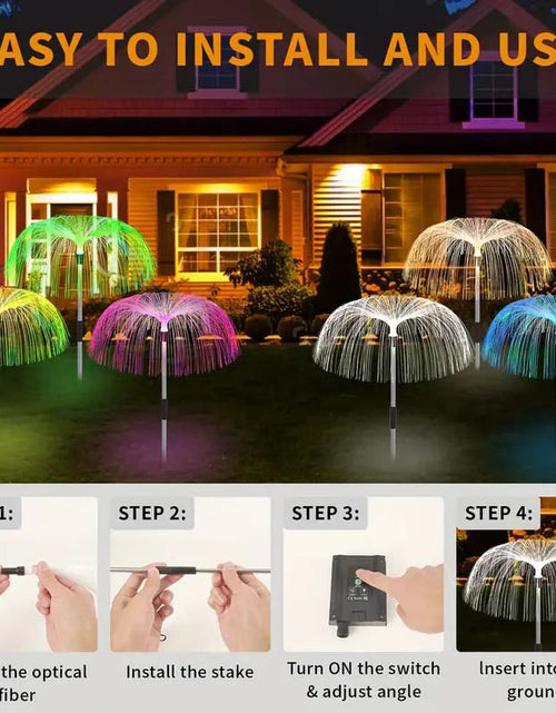 Load image into Gallery viewer, 6pcs Solar-Powered Jellyfish Christmas Lights - 7-Color Changing &amp; Waterproof
