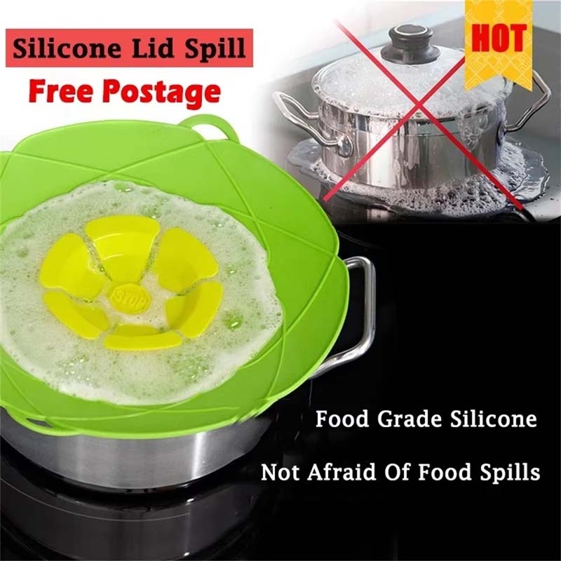 Multifunctional Spill-Proof Silicone Pot Lid