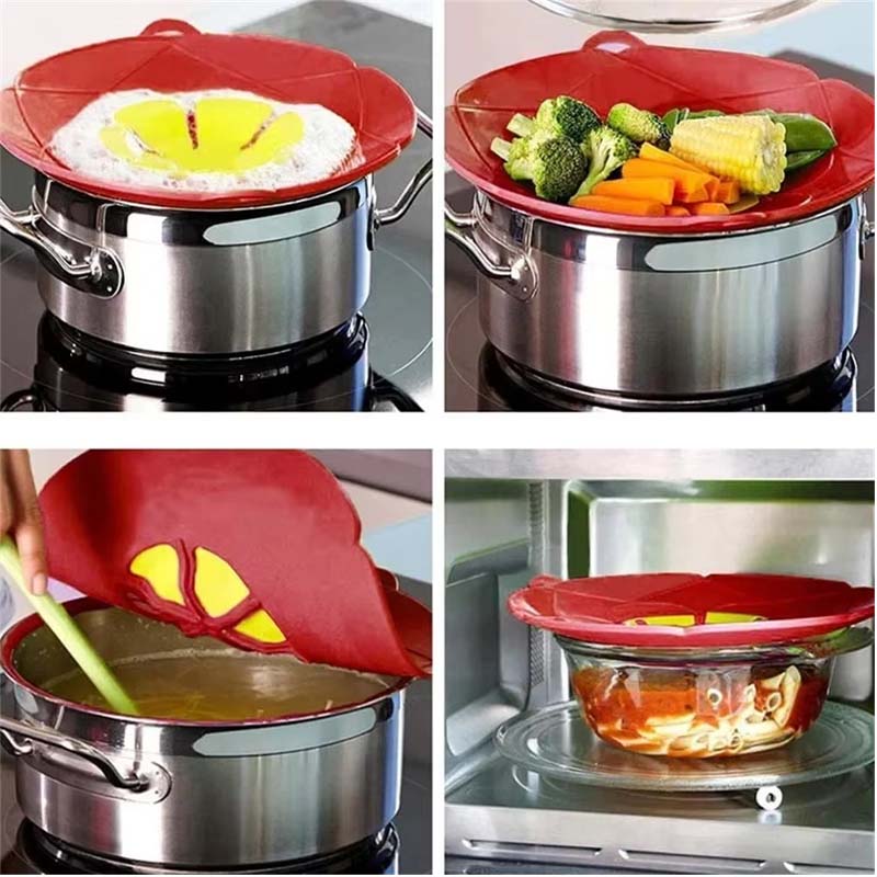 Multifunctional Spill-Proof Silicone Pot Lid