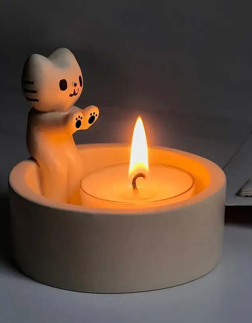 Load image into Gallery viewer, Kitten Candle Holder - Cat Paws Design
