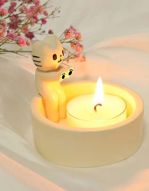 Load image into Gallery viewer, Kitten Candle Holder - Cat Paws Design
