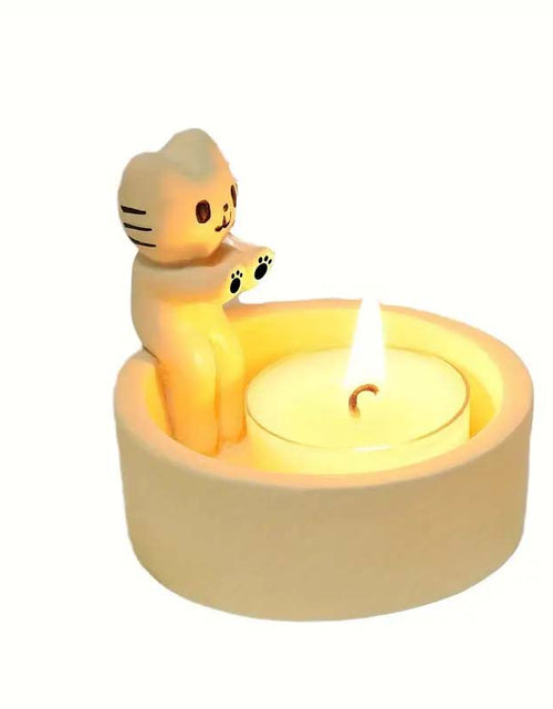 Load image into Gallery viewer, Kitten Candle Holder - Cat Paws Design
