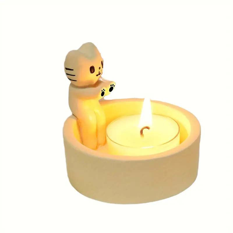 Kitten Candle Holder - Cat Paws Design