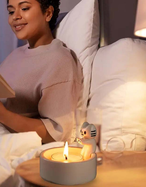 Load image into Gallery viewer, Kitten Candle Holder - Cat Paws Design
