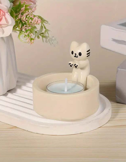 Load image into Gallery viewer, Kitten Candle Holder - Cat Paws Design
