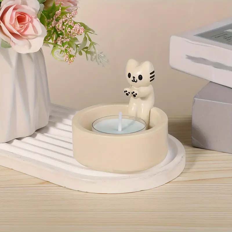 Kitten Candle Holder - Cat Paws Design