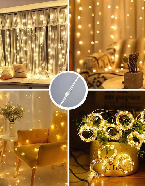 Load image into Gallery viewer, LED Fairy Curtain Lights for Indoor &amp; Outdoor Decor | Warm Glow
