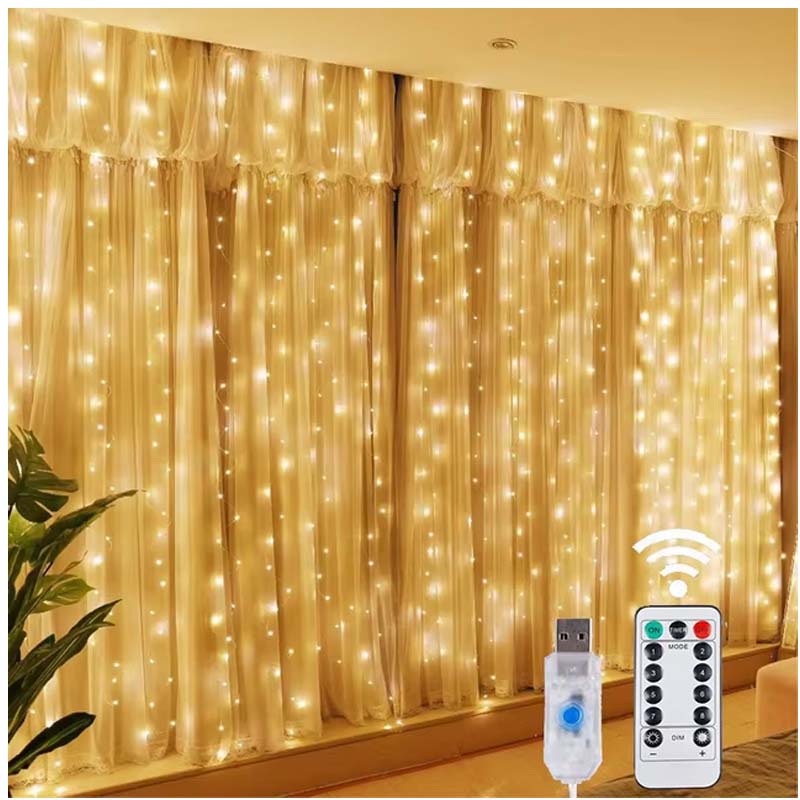 LED Fairy Curtain Lights for Indoor & Outdoor Decor | Warm Glow