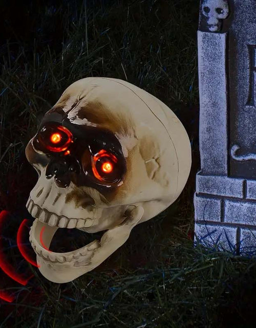 Load image into Gallery viewer, Spooky Motion Sensor LED Skull - Sound-Activated Halloween Decor
