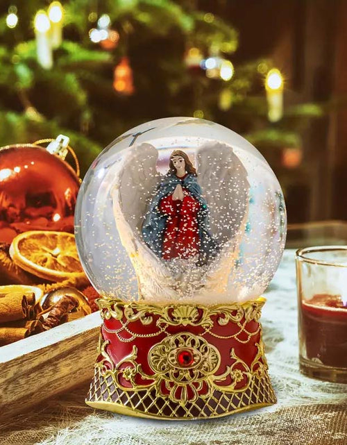 Load image into Gallery viewer, Angel Christmas Snow Globe with Music &amp; Lights – Nativity Decor
