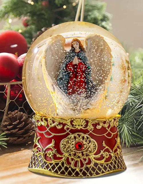 Load image into Gallery viewer, Angel Christmas Snow Globe with Music &amp; Lights – Nativity Decor
