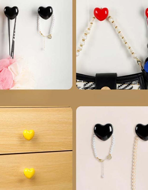 Load image into Gallery viewer, Love Heart Shaped Toilet Tank Button and Manicure Toilet Lid Cover Lifter Set
