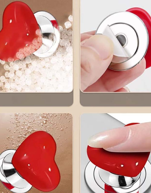 Load image into Gallery viewer, Love Heart Shaped Toilet Tank Button and Manicure Toilet Lid Cover Lifter Set
