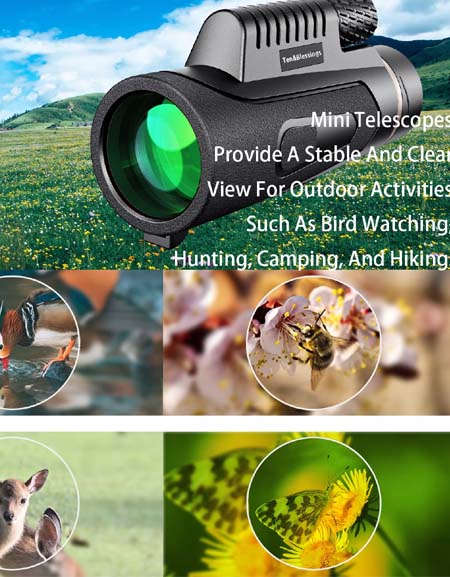 Load image into Gallery viewer, Ten&amp;Blessings 12x50 HD Monocular Telescope with Smartphone Adapter - Perfect for Outdoors
