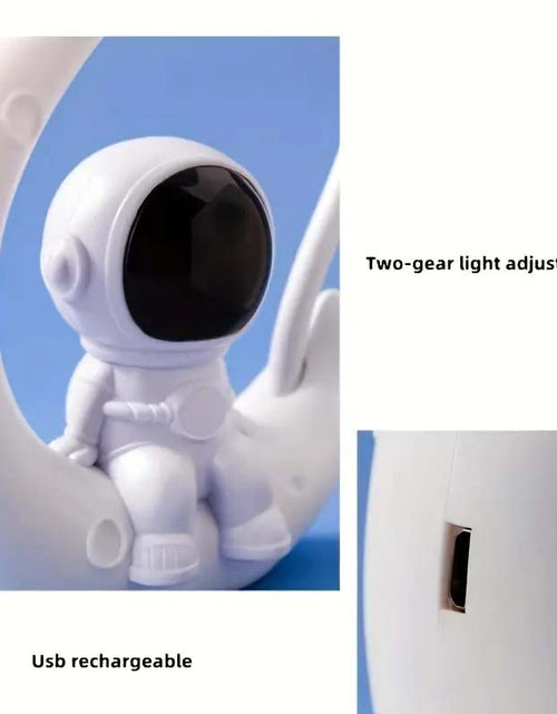 Load image into Gallery viewer, Moon Astronaut LED Nightlight - USB Rechargeable Desk Lamp
