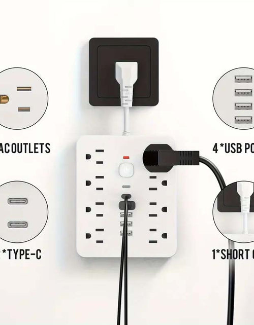 Load image into Gallery viewer, 14-in-1 Power Adapter: USB, Type-C, AC Outlets, Surge Protector
