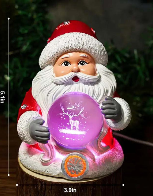 Load image into Gallery viewer, USB-Powered Santa Nightlight – 7-Color Changing Crystal Ball Christmas Decoration
