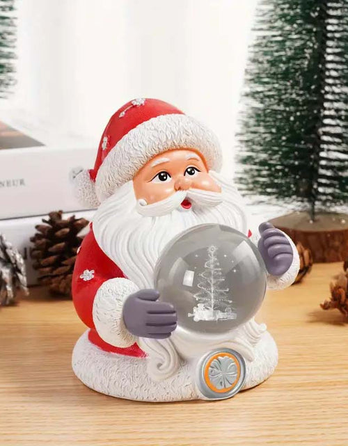 Load image into Gallery viewer, USB-Powered Santa Nightlight – 7-Color Changing Crystal Ball Christmas Decoration
