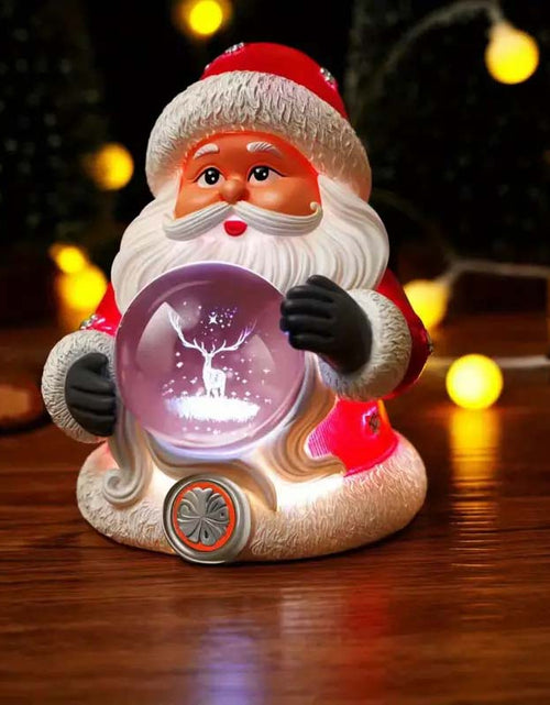 Load image into Gallery viewer, USB-Powered Santa Nightlight – 7-Color Changing Crystal Ball Christmas Decoration
