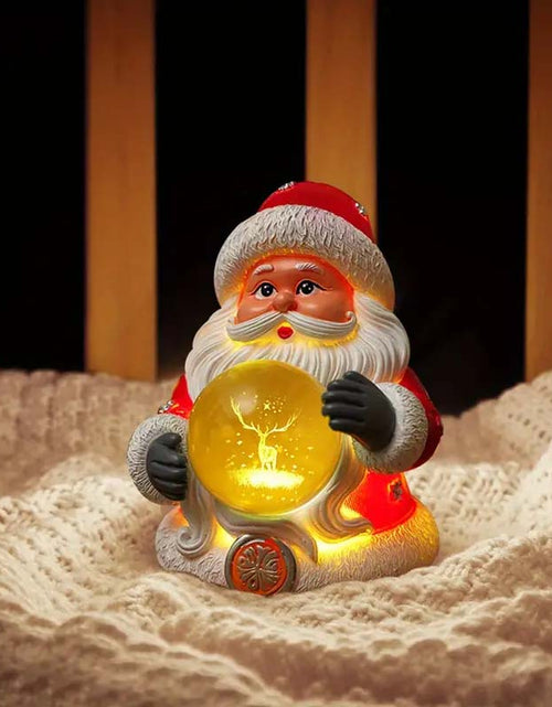 Load image into Gallery viewer, USB-Powered Santa Nightlight – 7-Color Changing Crystal Ball Christmas Decoration
