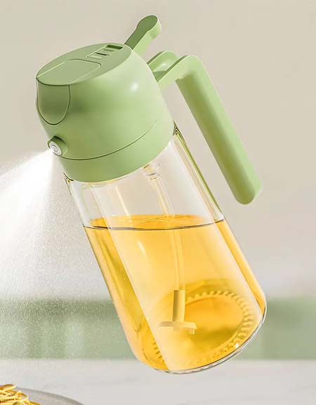 Load image into Gallery viewer, Oil Spray Bottle - 2-in-1 Kitchen Tool 470ml
