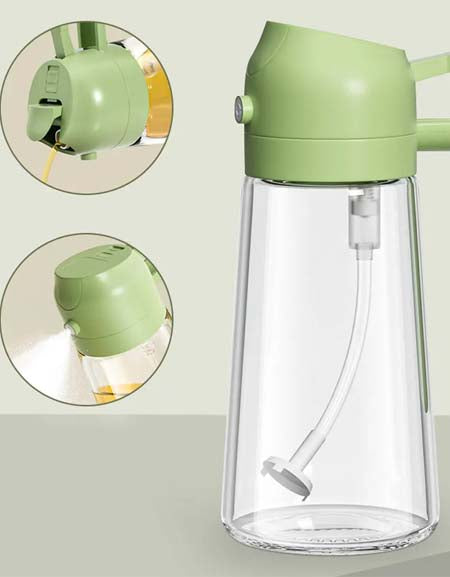 Load image into Gallery viewer, Oil Spray Bottle - 2-in-1 Kitchen Tool 470ml
