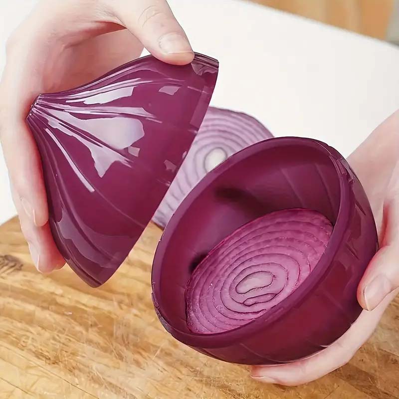 Airtight Purple Onion Storage Box – Reusable Kitchen Food Saver | Durable & Space-Saving