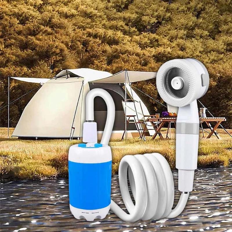 portable Rechargeable Outdoor Shower with Silicone Massage Heads