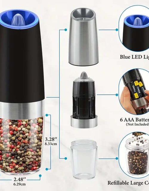 Load image into Gallery viewer, Electric Salt &amp; Pepper Grinder Set - One-Hand Operation &amp; LED Light
