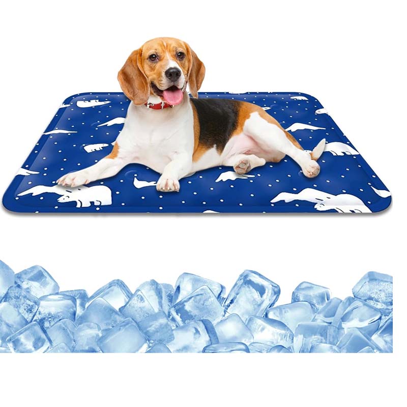 Pet Cooling Mat with Gel Ice for Dogs and Cats - Cool Purple, Size S