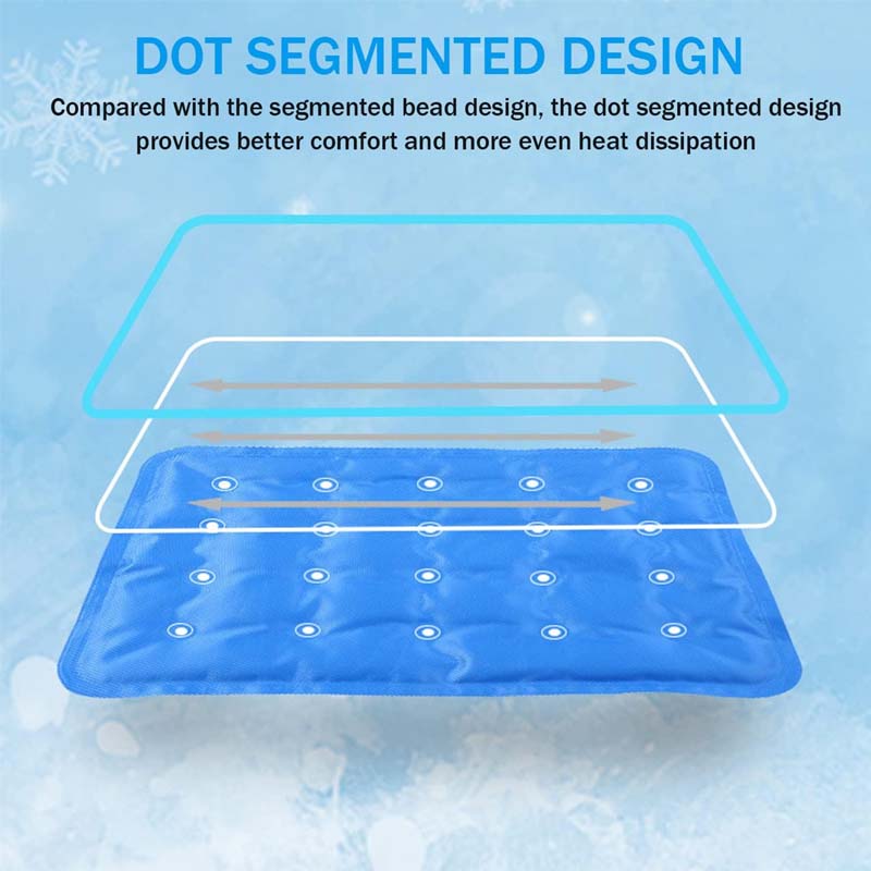 Pet Cooling Mat with Gel Ice for Dogs and Cats - Cool Purple, Size S