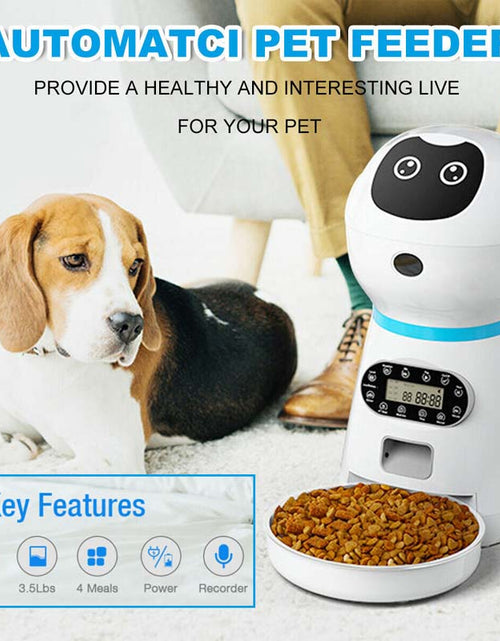 Load image into Gallery viewer, Automatic Pet Feeder – Dog &amp; Cat Dispenser with LCD &amp; Voice Recorder
