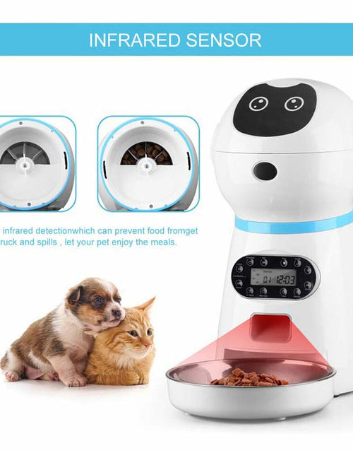 Load image into Gallery viewer, Automatic Pet Feeder – Dog &amp; Cat Dispenser with LCD &amp; Voice Recorder
