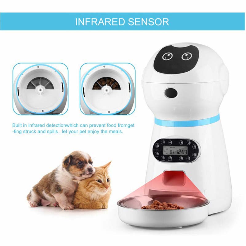 Automatic Pet Feeder – Dog & Cat Dispenser with LCD & Voice Recorder