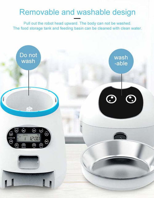 Load image into Gallery viewer, Automatic Pet Feeder – Dog &amp; Cat Dispenser with LCD &amp; Voice Recorder
