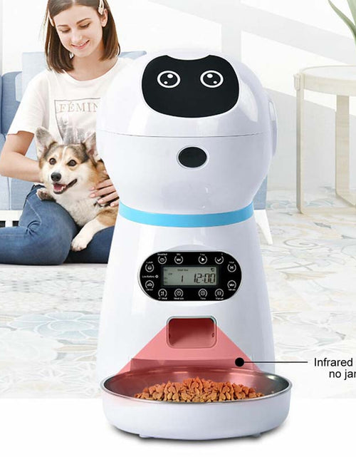 Load image into Gallery viewer, Automatic Pet Feeder – Dog &amp; Cat Dispenser with LCD &amp; Voice Recorder
