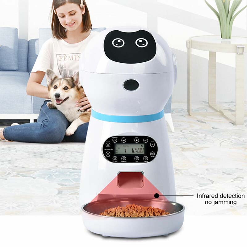 Automatic Pet Feeder – Dog & Cat Dispenser with LCD & Voice Recorder