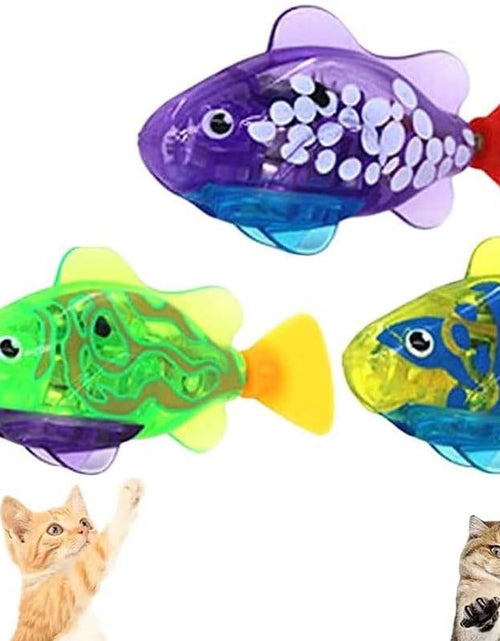 Load image into Gallery viewer, Robo Fish Cat Toy - LED Interactive Swimming Fish (3PCS)
