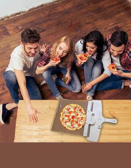 Load image into Gallery viewer, Wooden Pizza Peel Shovel with Handle - Easy Slide for Ovens, Indoor/Outdoor Use.
