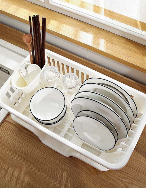 Load image into Gallery viewer, Simple Style Plastic Dish Drainer and Storage Rack Kitchen Shelf Drain Bowl Basket
