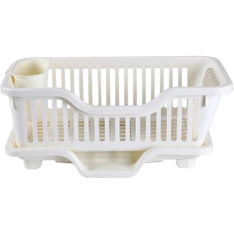 Simple Style Plastic Dish Drainer and Storage Rack Kitchen Shelf Drain Bowl Basket