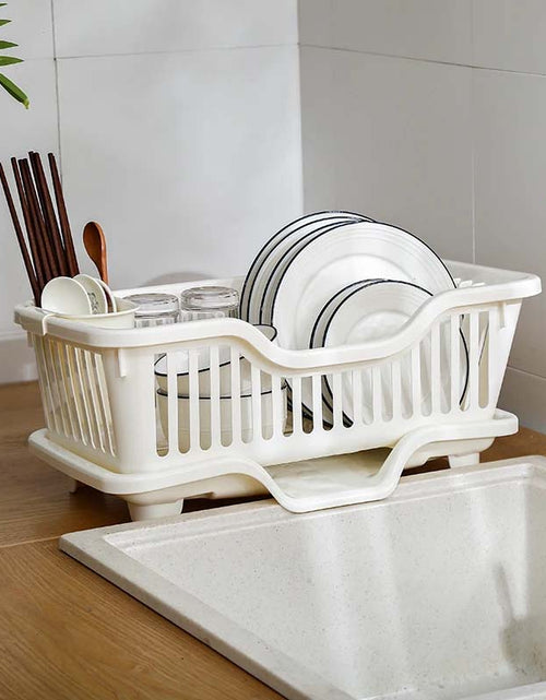 Load image into Gallery viewer, Simple Style Plastic Dish Drainer and Storage Rack Kitchen Shelf Drain Bowl Basket
