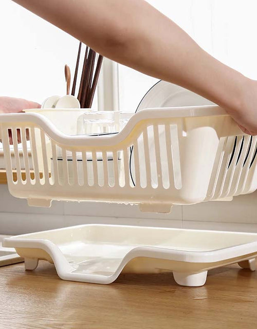 Load image into Gallery viewer, Simple Style Plastic Dish Drainer and Storage Rack Kitchen Shelf Drain Bowl Basket
