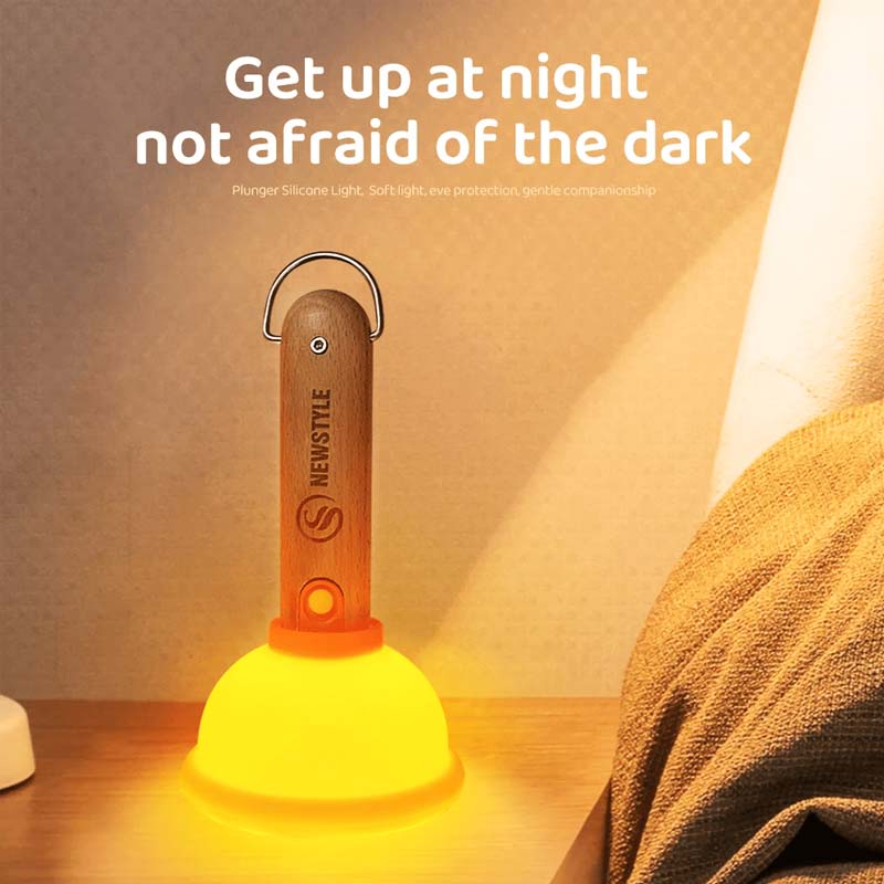 Plunger Night Light: USB Rechargeable