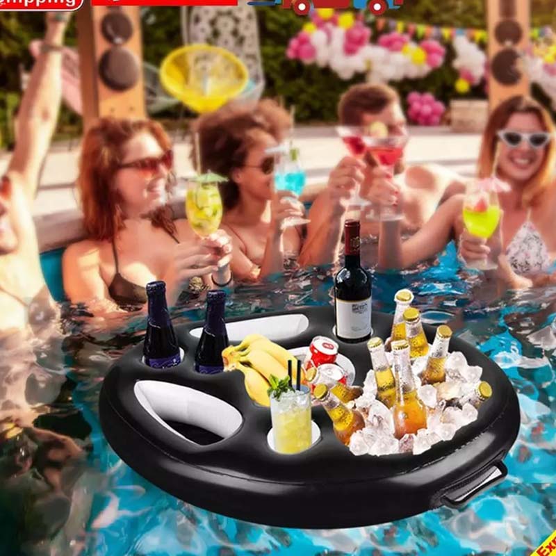 Foldable PVC Swimming Pool Drink Holder Floats for Adults and Kids