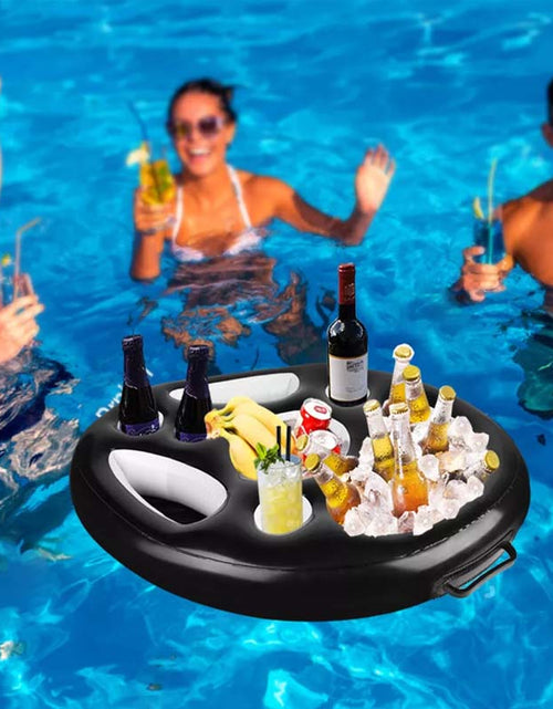 Load image into Gallery viewer, Foldable PVC Swimming Pool Drink Holder Floats for Adults and Kids
