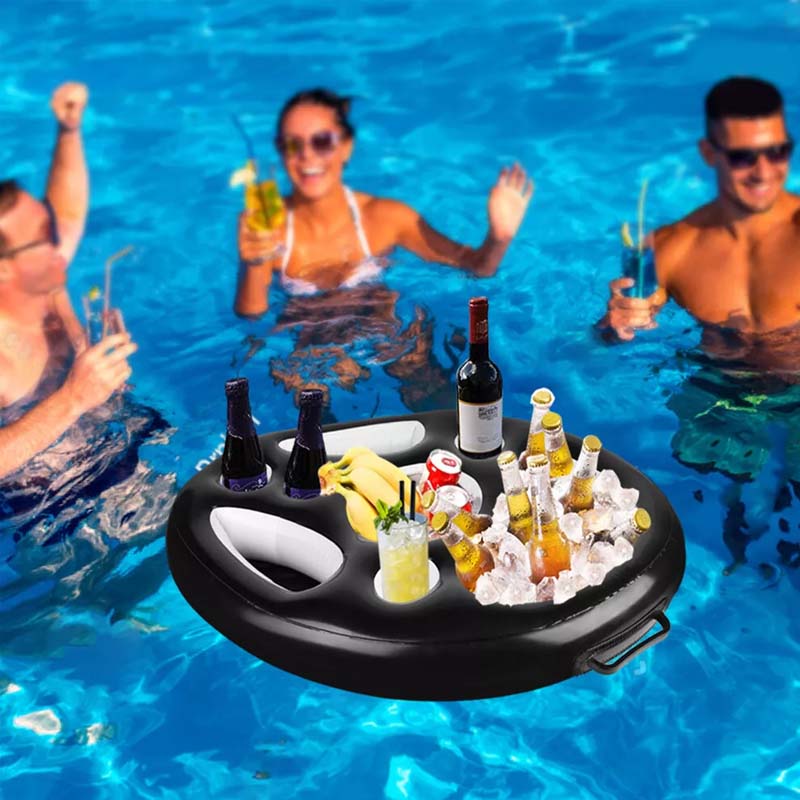 Foldable PVC Swimming Pool Drink Holder Floats for Adults and Kids